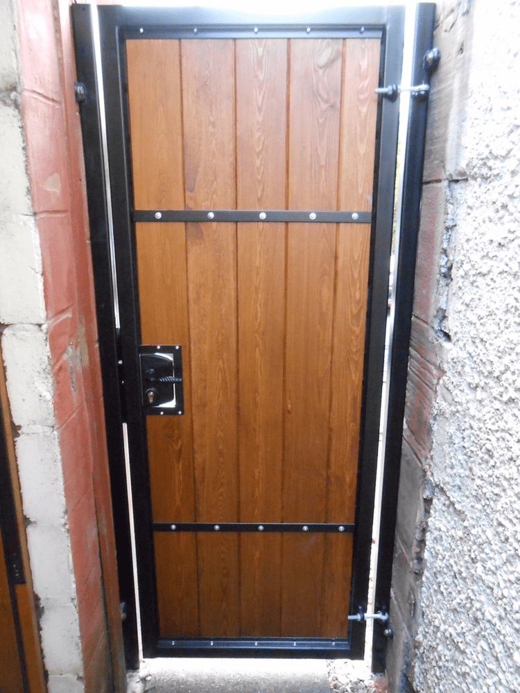 Wooden Clad Wrought Iron Side Gate Glasgow